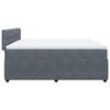 vidaXL Sommier &agrave; lattes de lit et matelas Gris fonc&eacute; 200x200cm Velours