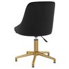 vidaXL Chaises pivotantes &agrave; manger lot de 4 noir velours