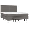 vidaXL Sommier &agrave; lattes de lit avec matelas Gris 180x200 cm Similicuir