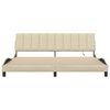 vidaXL Cadre de lit sans matelas Hanko cr&egrave;me 200x200 cm tissu