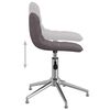 vidaXL Chaises pivotantes &agrave; manger lot de 2 taupe tissu