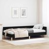 vidaXL Cadre de lit d'angle avec t&ecirc;te de lit Noir 100 x 200 cm tissu