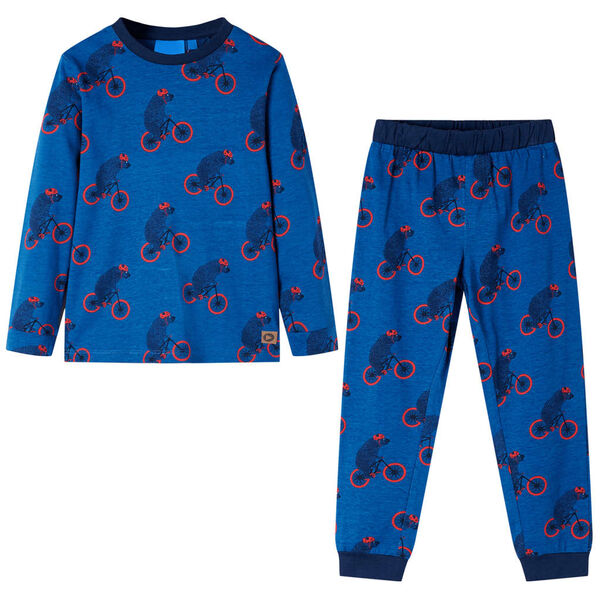 Pyjamas enfants manches longues p&eacute;trole 116