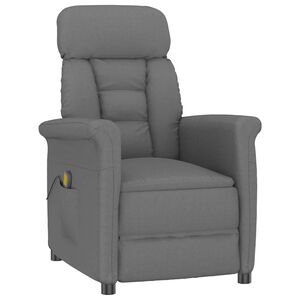 vidaXL Chaise de massage Gris fonc&eacute; 96,5 x 70,5 x 95 cm Microfibre