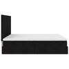 VidaXL Cadre de lit ottoman avec matelas noir 200x200cm tissu
