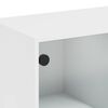 vidaXL Armoire lat&eacute;rale avec portes en verre blanc 68x37x75,5 cm