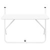 vidaXL Table Suspendue de Balcon Blanc 60 x 39 x 65 cm Acier