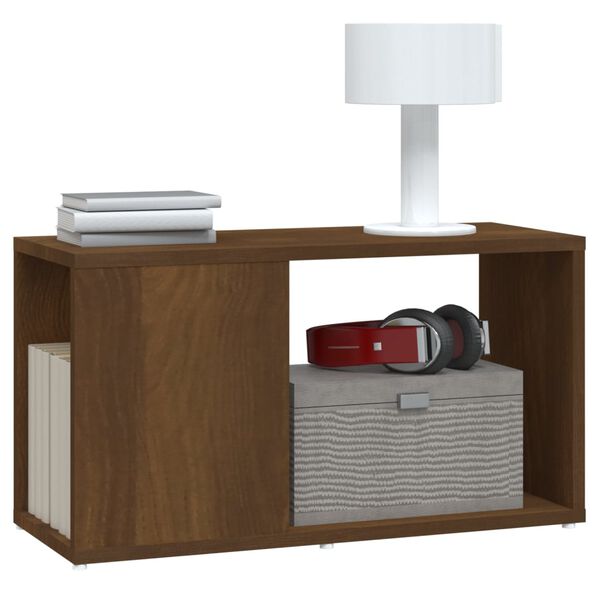 vidaXL Meuble TV Ch&ecirc;ne marron 60x24x32 cm Bois d'ing&eacute;nierie