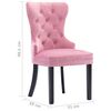 vidaXL Chaises &agrave; manger lot de 2 rose velours