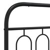 vidaXL Cadre de lit m&eacute;tal sans matelas avec pied de lit noir 107x203cm