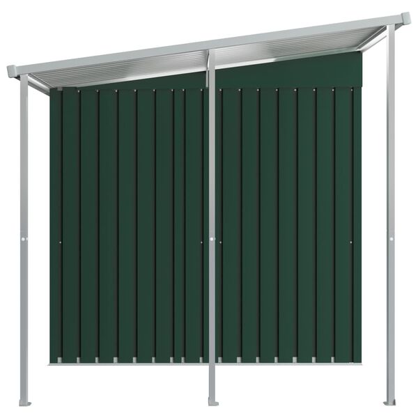vidaXL Abri de jardin avec toit étendu Vert 346x193x181 cm Acier