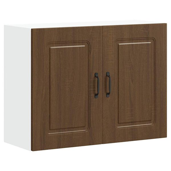vidaXL Armoire murale de cuisine Kalmar ch&ecirc;ne marron bois d'ing&eacute;nierie