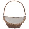 vidaXL Panier &agrave; bois de chauffage avec poign&eacute;e 57x46,5x52 cm Marron