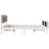 vidaXL Cadre de lit Gris clair 140 x 200 cm Pin massif