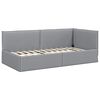 vidaXL Cadre de lit d'angle Gris clair 80 x 200 cm Velours