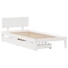 vidaXL Cadre de lit avec tiroirs sans matelas blanc 90x200 cm