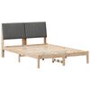 vidaXL Cadre de lit avec t&ecirc;te de lit Marron 135 x 190 cm Pin massif