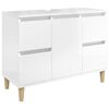 vidaXL Ensemble de meubles de salle de bain 2 pcs blanc brillant
