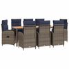 vidaXL Ensemble de repas ext&eacute;rieur 9 pc