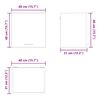 vidaXL Armoire suspendue 2 pcs Blanc 40 x 31 x 40 cm Bois d'ing&eacute;nierie