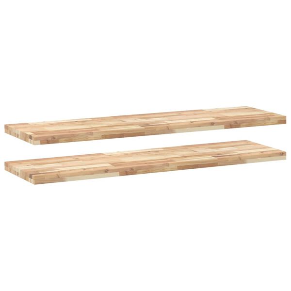 vidaXL &Eacute;tag&egrave;res flottantes 2 pcs 160x40x4 cm acacia massif non trait&eacute;
