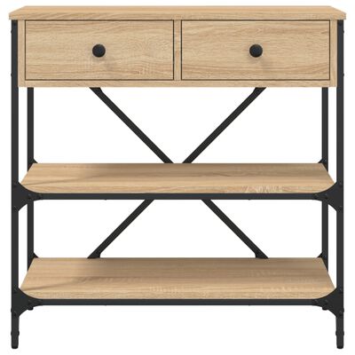 vidaXL Table console chêne sonoma 75x34,5x75 cm bois d'ingénierie