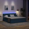 vidaXL Lit avec des lumi&egrave;res &agrave; LED Bleu 180 x 200 cm tissu