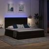 vidaXL Lit avec des lumi&egrave;res &agrave; LED Noir 180 x 200 cm Velours