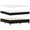 vidaXL Lit &agrave; ressorts avec matelas avec LED Noir 180 x 200 cm tissu