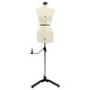 vidaXL Forme de Robe Ajustable F&eacute;minine Cr&egrave;me s Velours