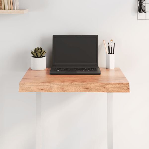 vidaXL Dessus de table bois massif trait&eacute; bordure assortie