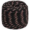 vidaXL Corde de bateau Noir 16 mm 100 m Polypropyl&egrave;ne