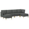 vidaXL Ensemble de meubles pour le salon 6 pcs Gris fonc&eacute; Tissu