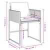 vidaXL Ensemble &agrave; manger de jardin 5 pcs et coussins marron poly rotin