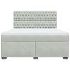 vidaXL Sommier &agrave; lattes de lit et matelas Gris clair 180x200cm Velours