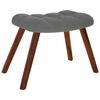 vidaXL Fauteuil relax avec tabouret en velours gris fonc&eacute;