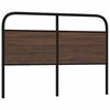vidaXL T&ecirc;te de lit de remplacement ch&ecirc;ne marron 120 cm acier et bois d'ing&eacute;nierie