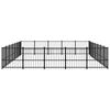 vidaXL Chenil d'ext&eacute;rieur pour chiens Acier 32,93 m&sup2;
