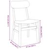 vidaXL Chaises à manger coussins 2 pcs blanc bois massif caoutchouc