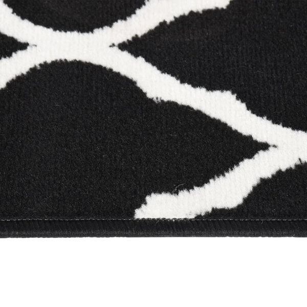 vidaXL Tapis BCF Noir et blanc 60x400 cm
