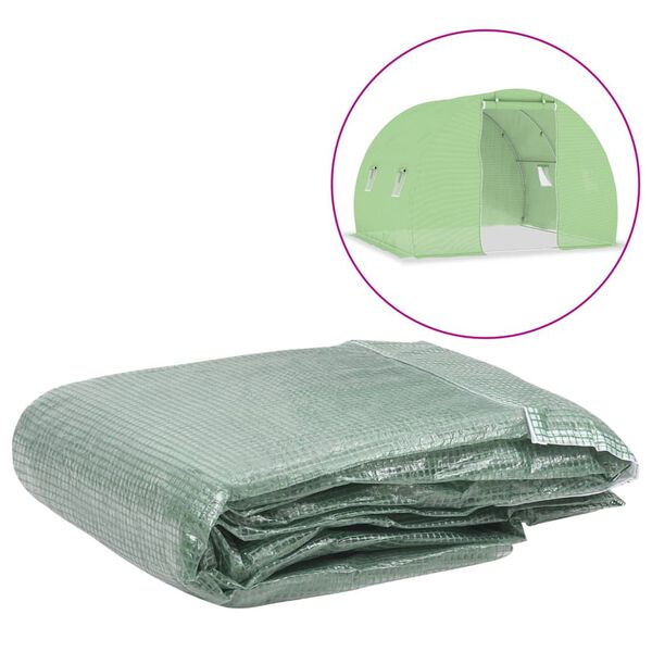 vidaXL Couverture de remplacement de serre (6 m&sup2;) 200x300x200 cm Vert