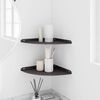 vidaXL &Eacute;tag&egrave;re Flottante d'Angle 2 pcs Noir 30 x 30 x 2 cm