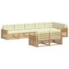 vidaXL Ensemble de canap&eacute;s d'ext&eacute;rieur 8 pc Blanc et cr&egrave;me Polyester
