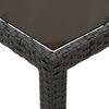 vidaXL Ensemble &agrave; manger de jardin coussins 5pcs Noir R&eacute;sine tress&eacute;e
