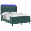 vidaXL Lit &agrave; Ressorts avec Matelas LED Vert 140 x 190 cm Velours