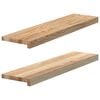 vidaXL Appuis de fen&ecirc;tre 2 pcs non trait&eacute; 80x20x2 cm bois ch&ecirc;ne massif