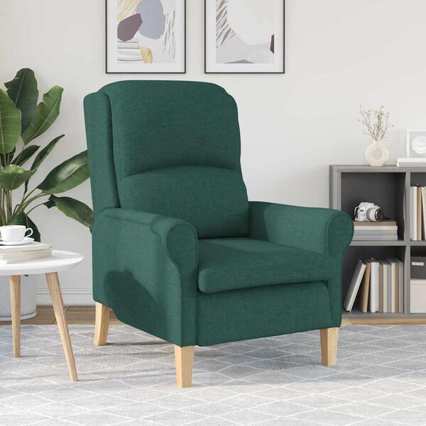 vidaXL fauteuil Vert fonc&eacute; 76 x 94 x 102 cm tissu