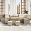 vidaXL Ensemble de canap&eacute; de jardin 10 pcs Beige Poly rotin