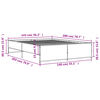 vidaXL Cadre de lit sans matelas sonoma gris 140x200 cm