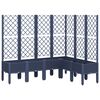 vidaXL Jardini&egrave;re avec treillis bleu gris 160x120x142 cm PP
